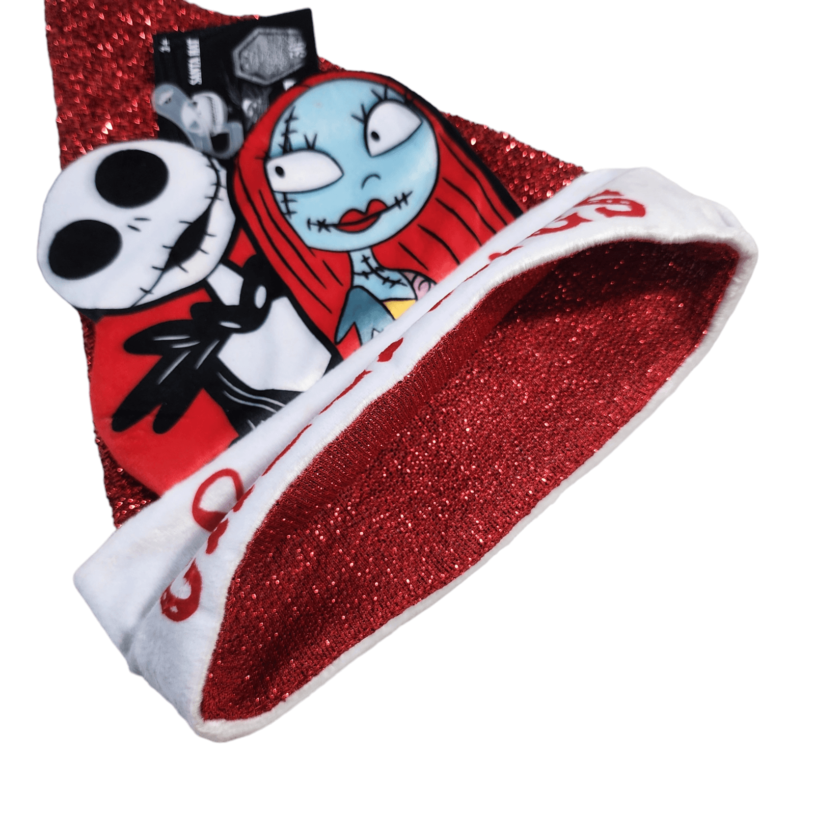 Disney Nightmare Before Christmas Jack and Sally Santa Hat