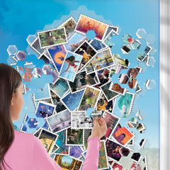 Disney Suncatcher Window Cling Puzzle Art Mosaic Stamps with Story Book