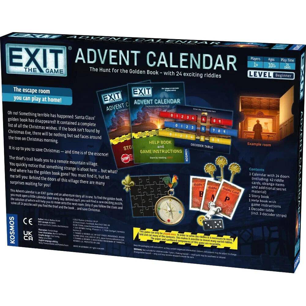 EXIT: The Game Advent Calendar The Hunt For The Golden Book