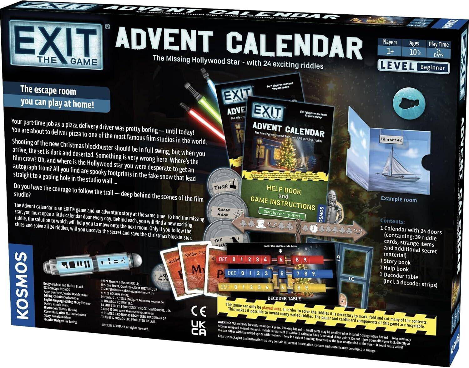 EXIT: The Game Advent Calendar The Missing Hollywood Star