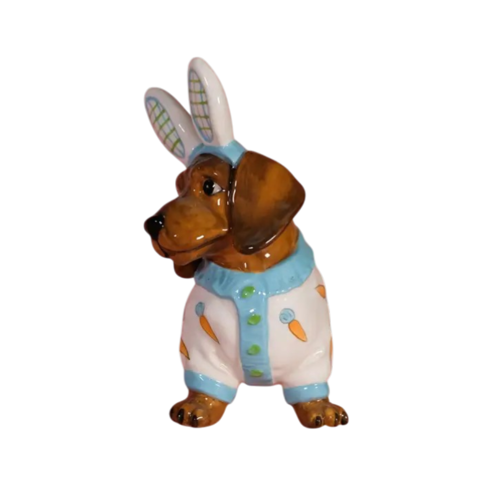 Easter Dachshund Figurine | Dashing in Carrots