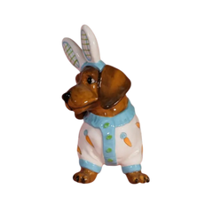 Easter Dachshund Figurine | Dashing in Carrots