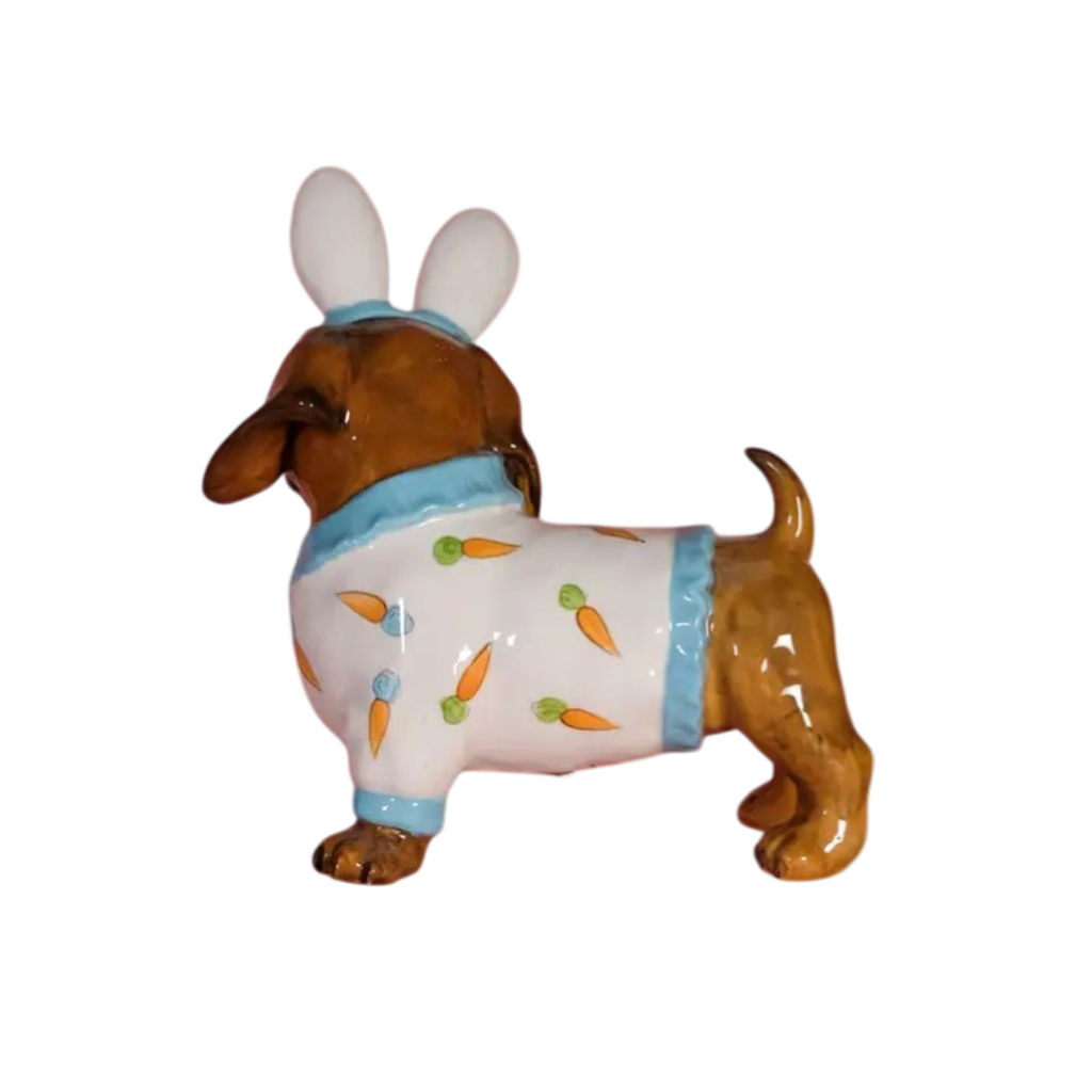 Easter Dachshund Figurine | Dashing in Carrots