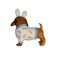 Easter Dachshund Figurine | Dashing in Carrots