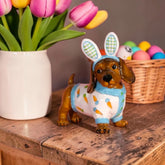 Easter Dachshund Figurine | Dashing in Carrots