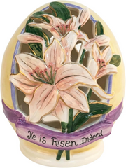 Easter Egg Tealight Holder | He is Risen Indeed