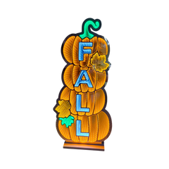 Fall Pumpkin Stack infinity Light 35"H