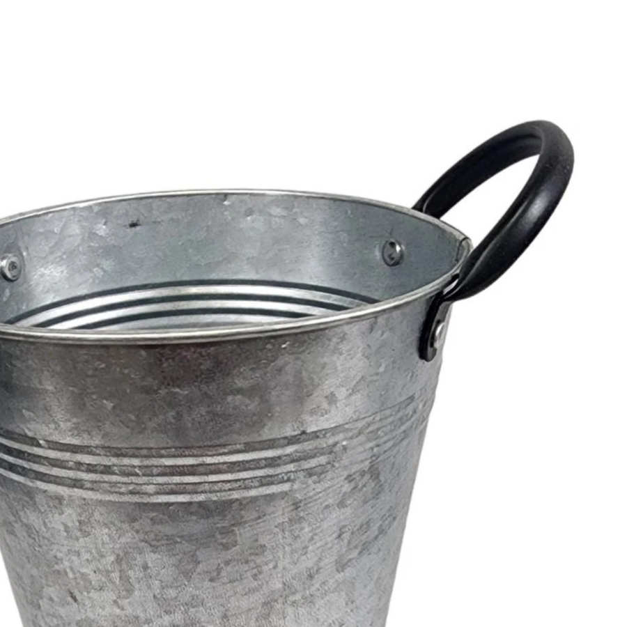 Farmhouse Galvanized Metal Pail Vase | Set of 2