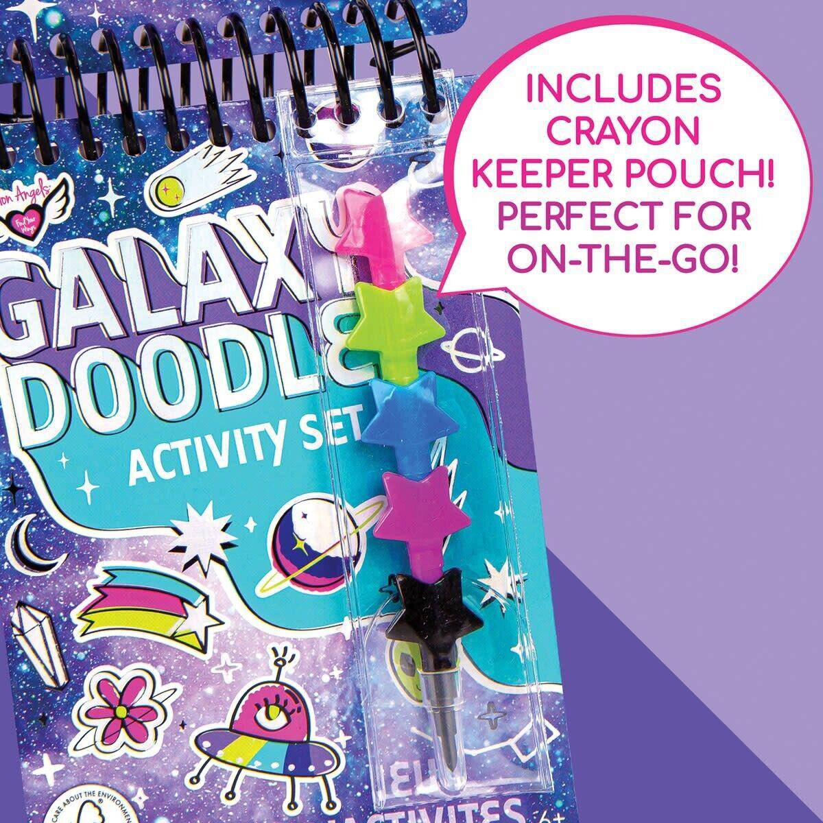 Fashion Angels Galaxy Doodle Activity Set Sketch Pad with Stackable Crayons