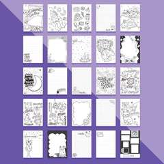 Fashion Angels Galaxy Doodle Activity Set Sketch Pad with Stackable Crayons