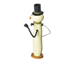 Festive Snowman Gourd | Light Up | Hand Crafted