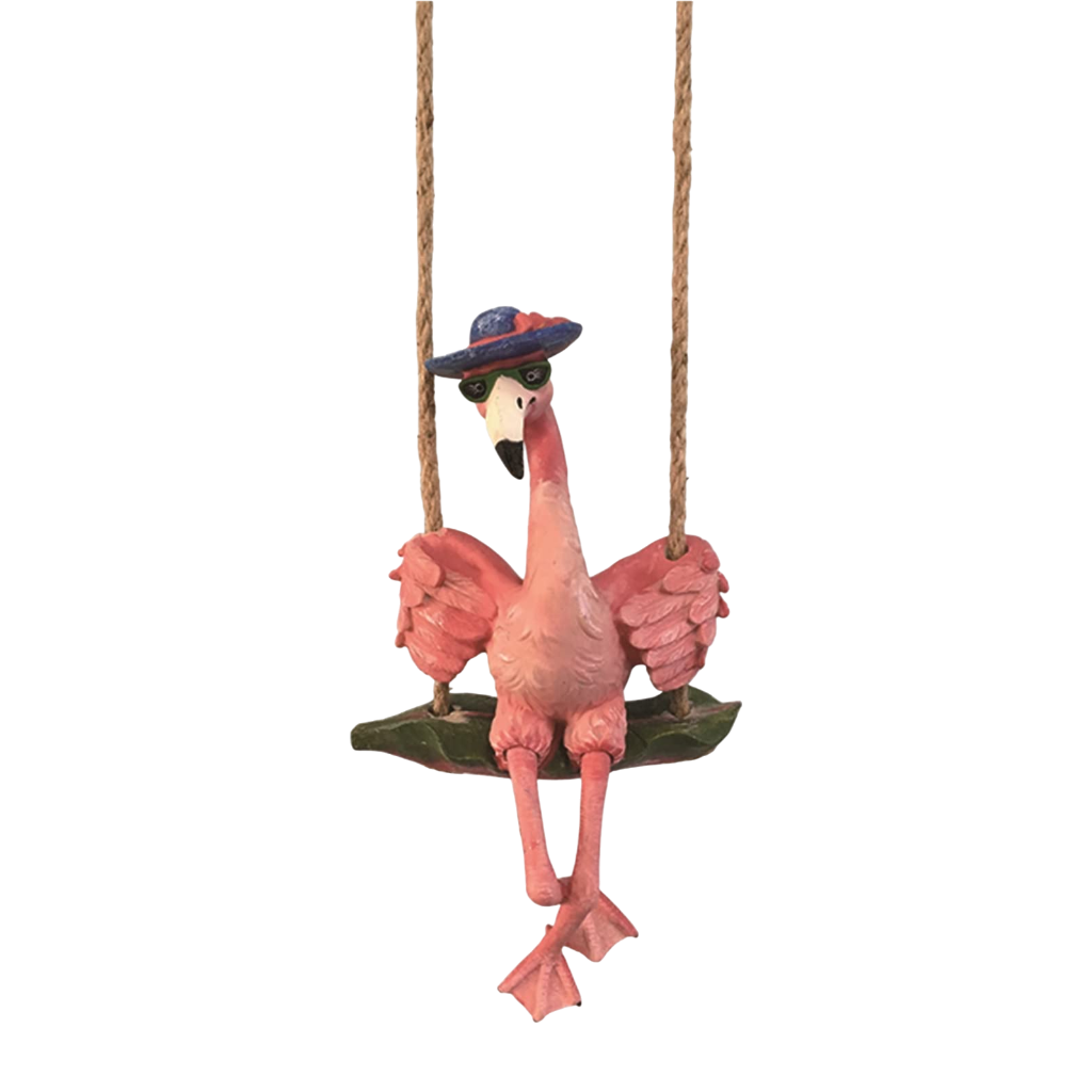 Flamingo Garden Figurine Handing Decor