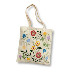 Floral Embroidered Tote Bag | Wildflower