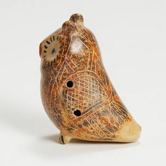 Folk Art Owl Ocarina | Vessel Flute