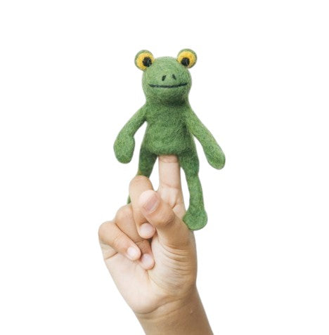 Frog Finger Puppet | Handcrafted Felt Figure