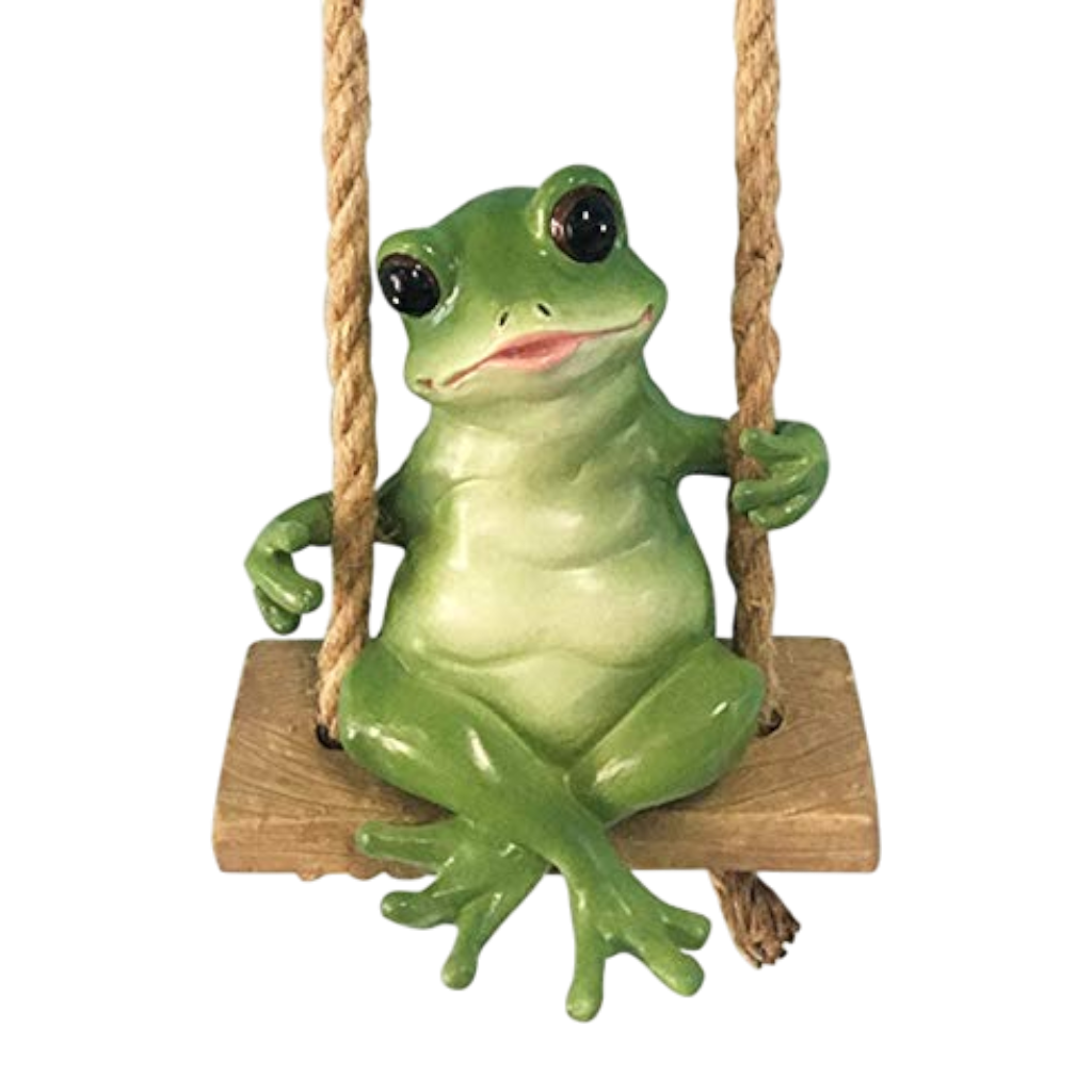 Garden Frog Figurine Hanging Decor