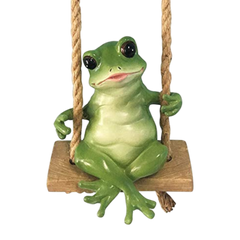 Garden Frog Figurine Hanging Decor