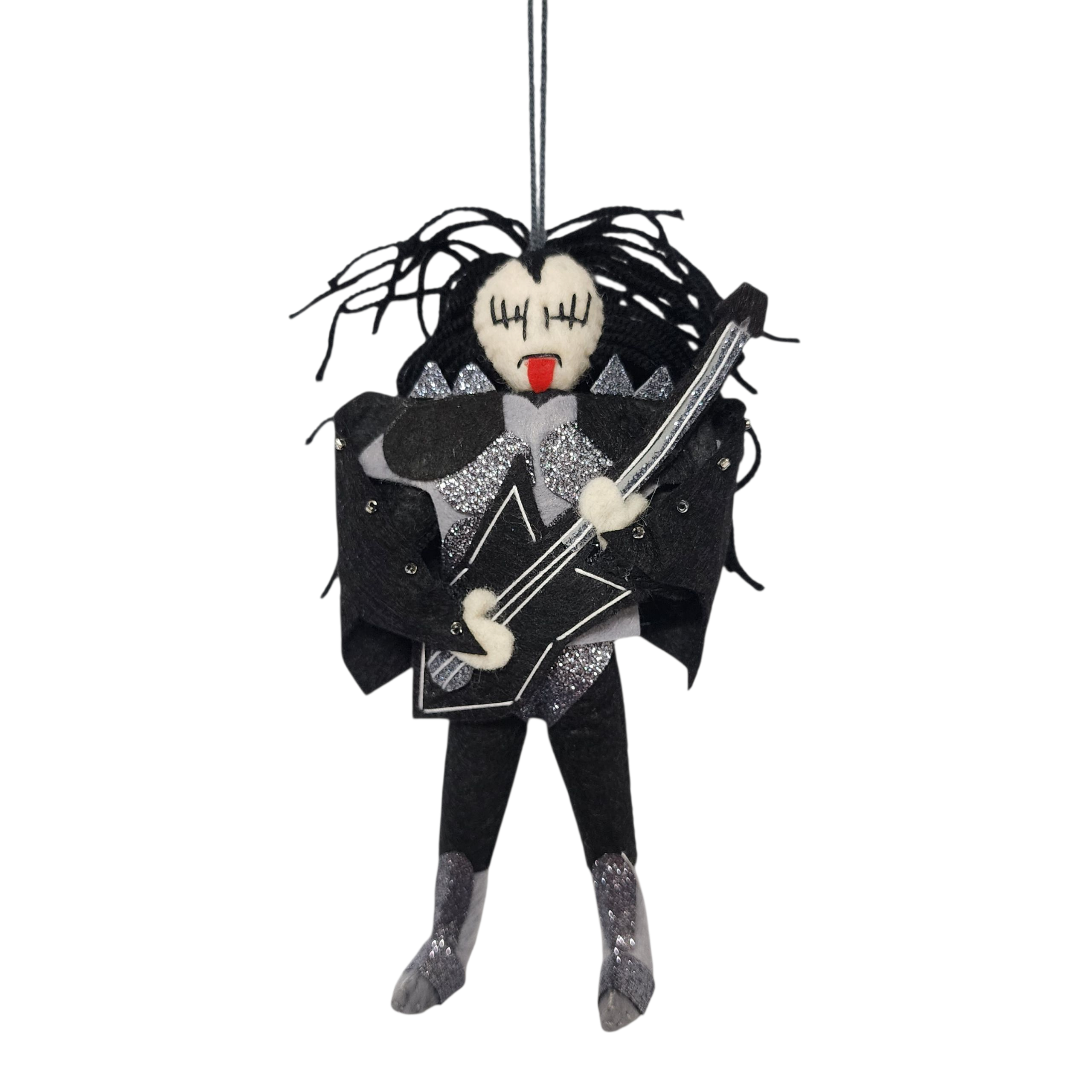Gene Simmons Ornament | Handcrafted Felt Hanging Decor