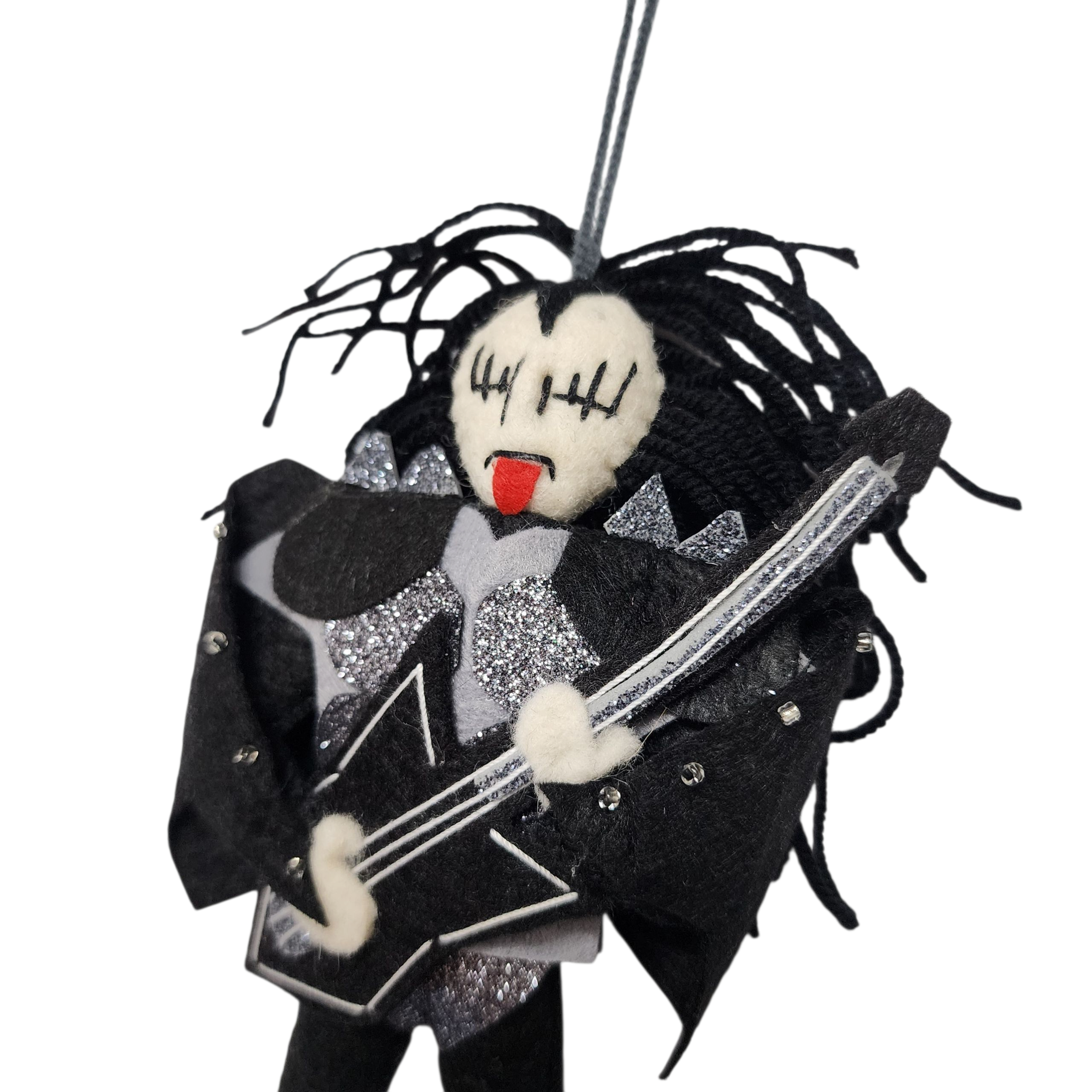 Gene Simmons Ornament | Handcrafted Felt Hanging Decor