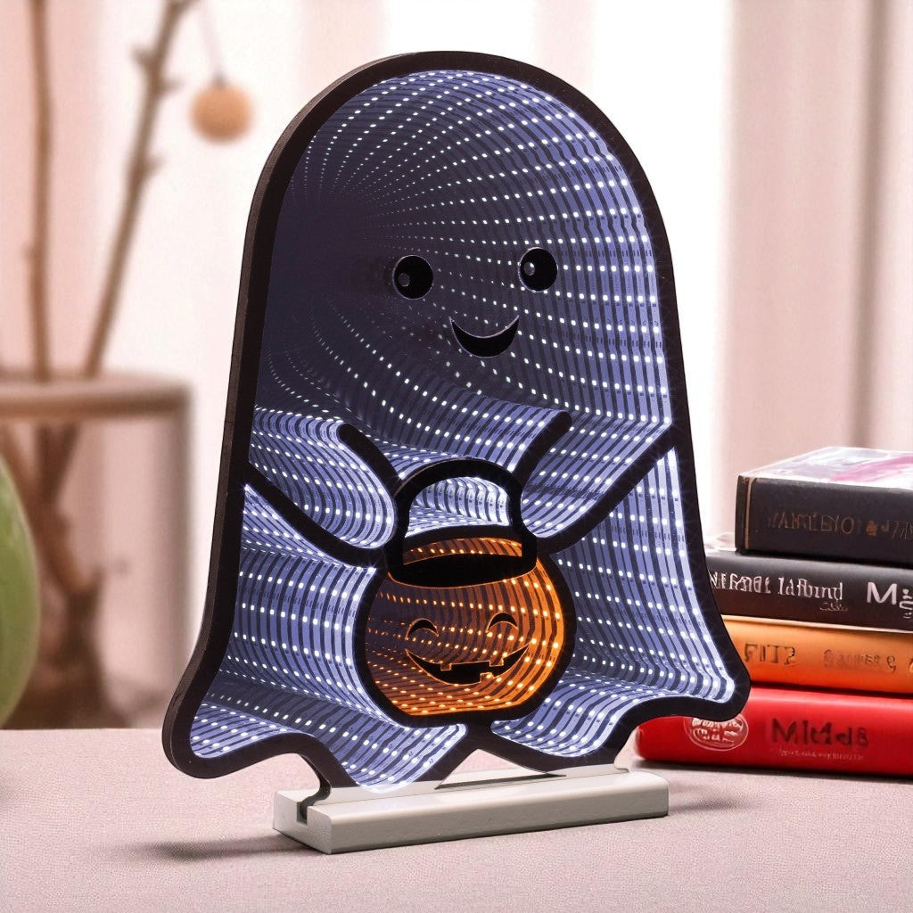 Ghost with Candy Bucket Infinity Light