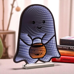 Ghost with Candy Bucket Infinity Light