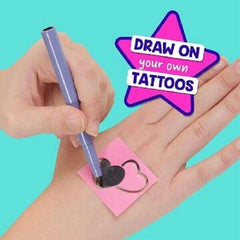 Girls Temporary Tattoos Scented Tattoo Sticky Gems Stencil BFF Glow in the Dark