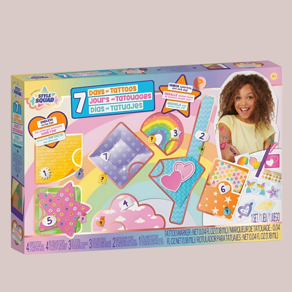 Girls Temporary Tattoos Scented Tattoo Sticky Gems Stencil BFF Glow in the Dark