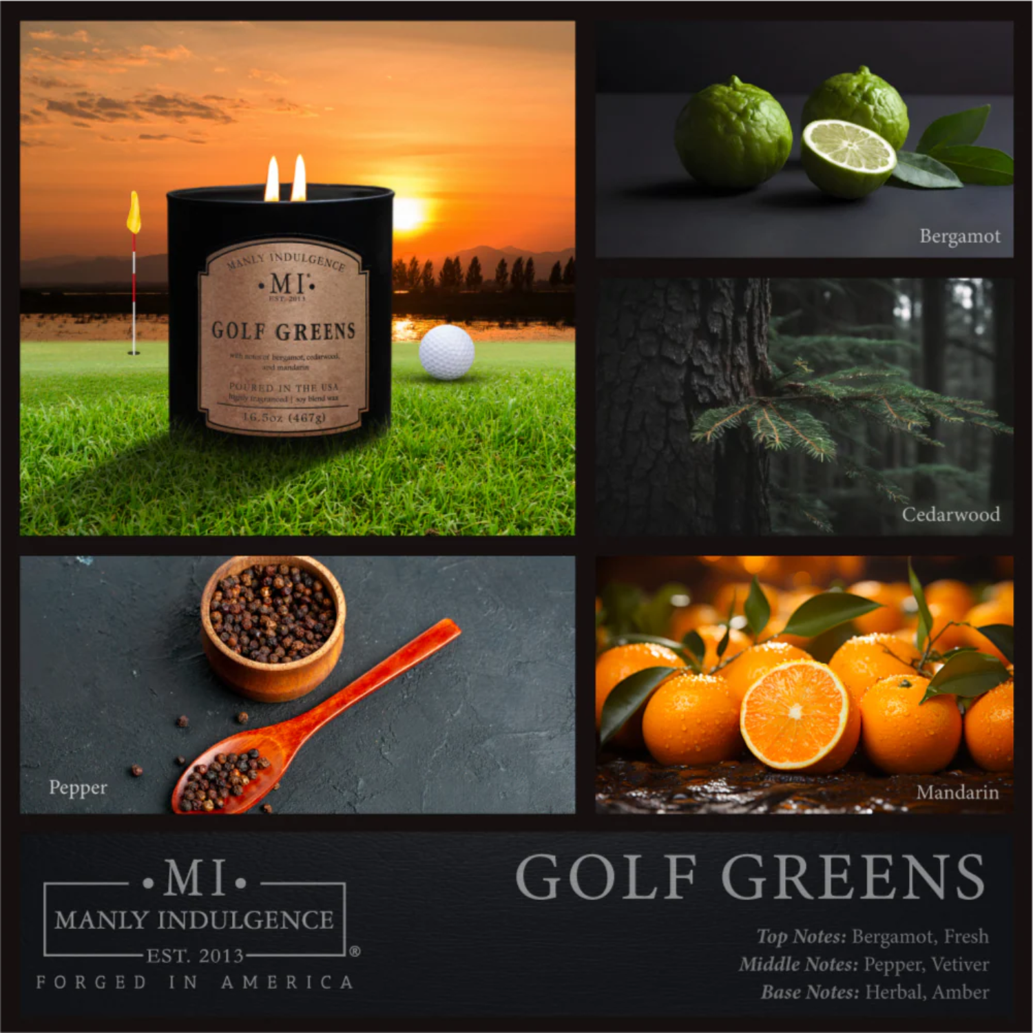 Golf Greens Candle