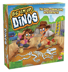 Goliath Dig 'Em Up Dinos - Fossil-Finding, Dino-Building Game Includes Fun Dinosaur Facts - 2-4 Players, Ages 4 and Up