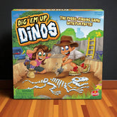 Goliath Dig 'Em Up Dinos - Fossil-Finding, Dino-Building Game Includes Fun Dinosaur Facts - 2-4 Players, Ages 4 and Up