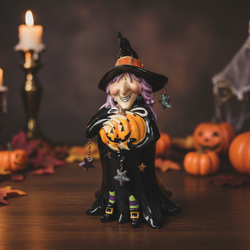 Grizzelda Witch Tea Light Candle Holder