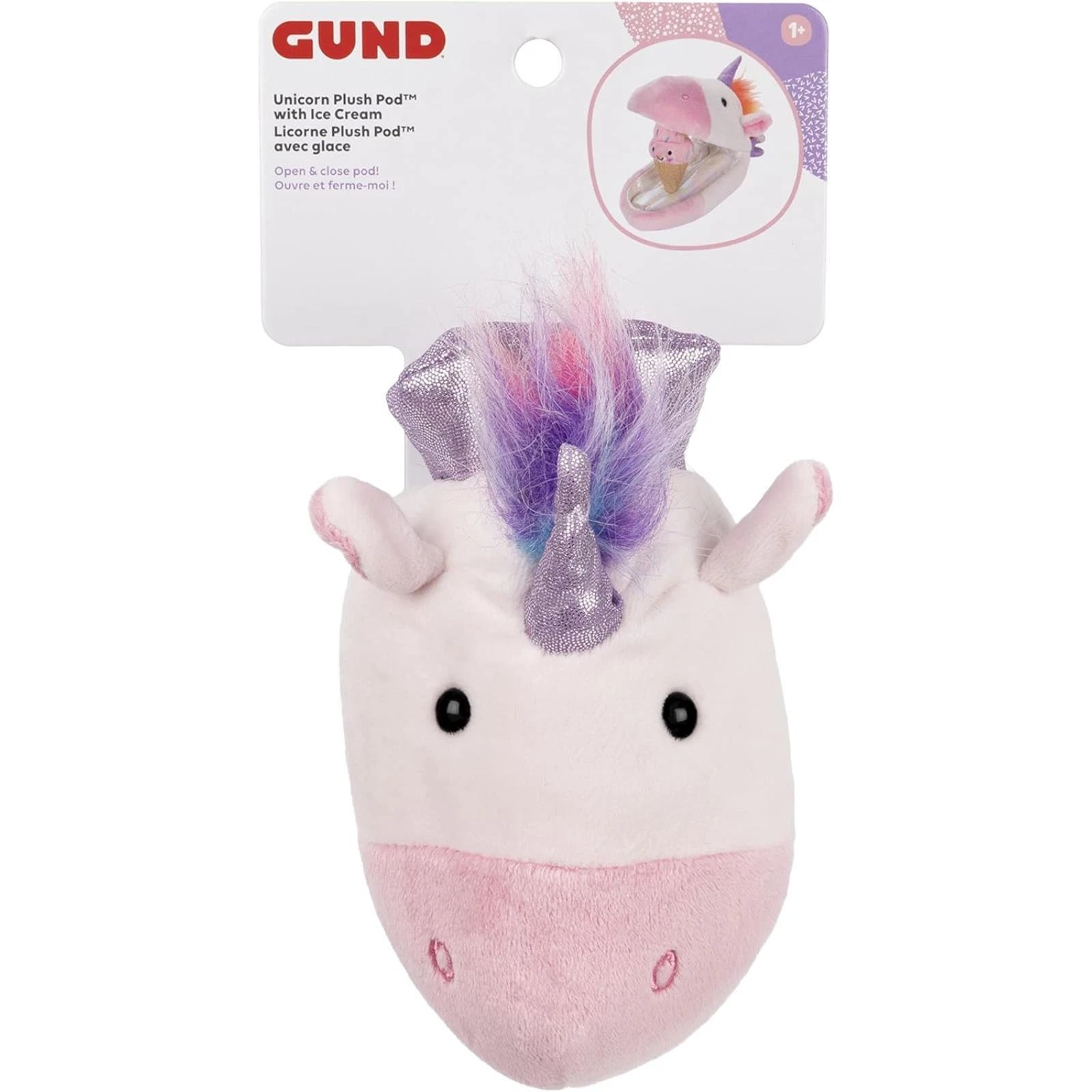 Gund Unicorn Plush Pod with Ice Cream Cone