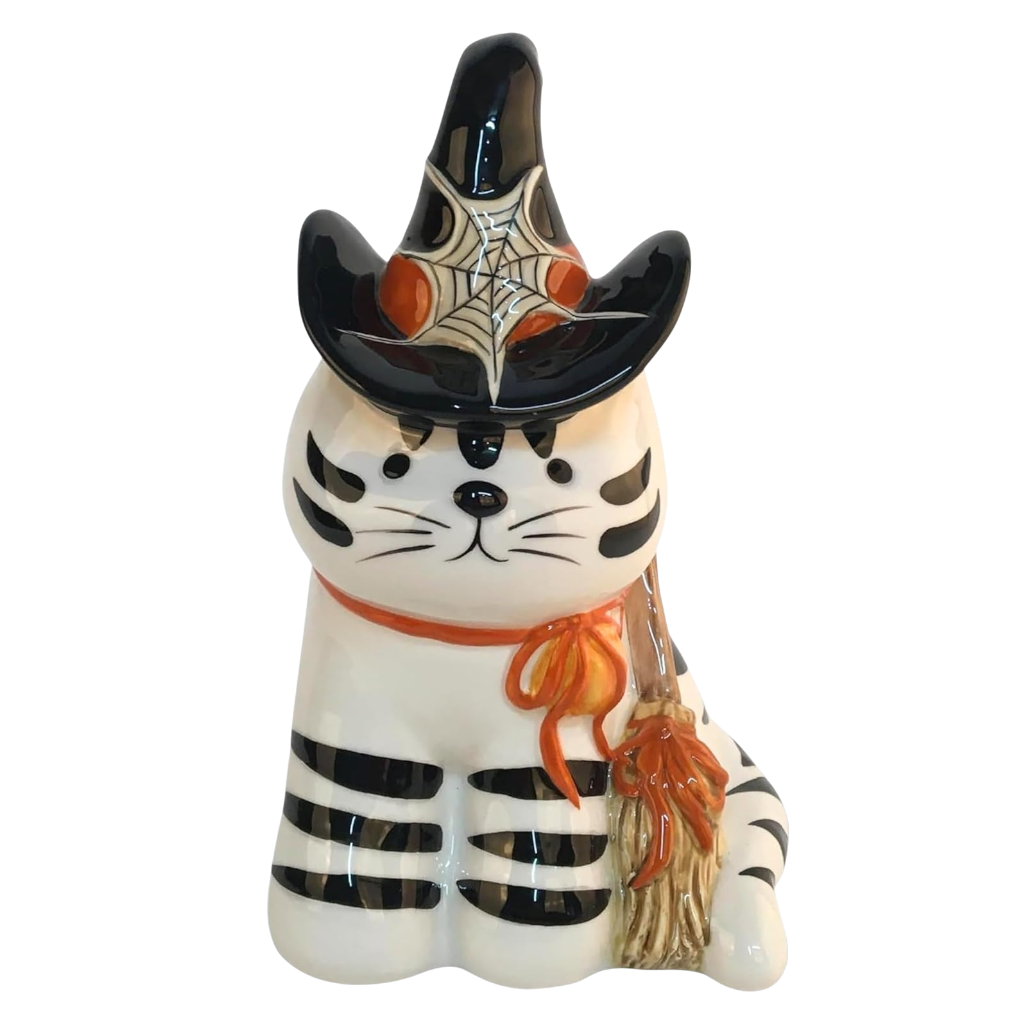 Halloween Cat Figurine | Witchy Kitty