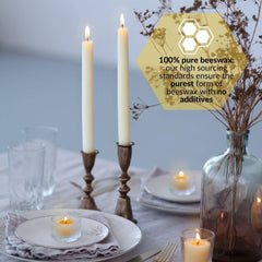 Hand Dipped Beeswax Taper Candles