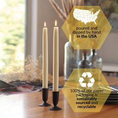 Hand Dipped Beeswax Taper Candles