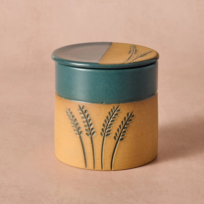 Handcrafted Butter Bell Crock | Wheat Stalks