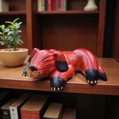 Handmade Wooden Dog Shelf Sitter