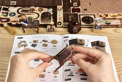 Hands Craft Diy Book Nook Kit: Magic Pharmacist With Dust Cover