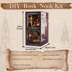 Hands Craft Diy Book Nook Kit: Rose Detective Agency With Dust Cover