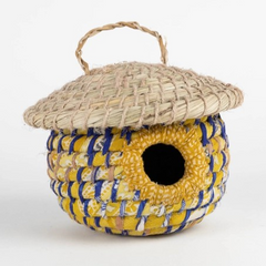 Handwoven Acron Birdhouse | Recycled Sari