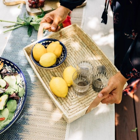 Handwoven Rectangle Basket | Date Palm