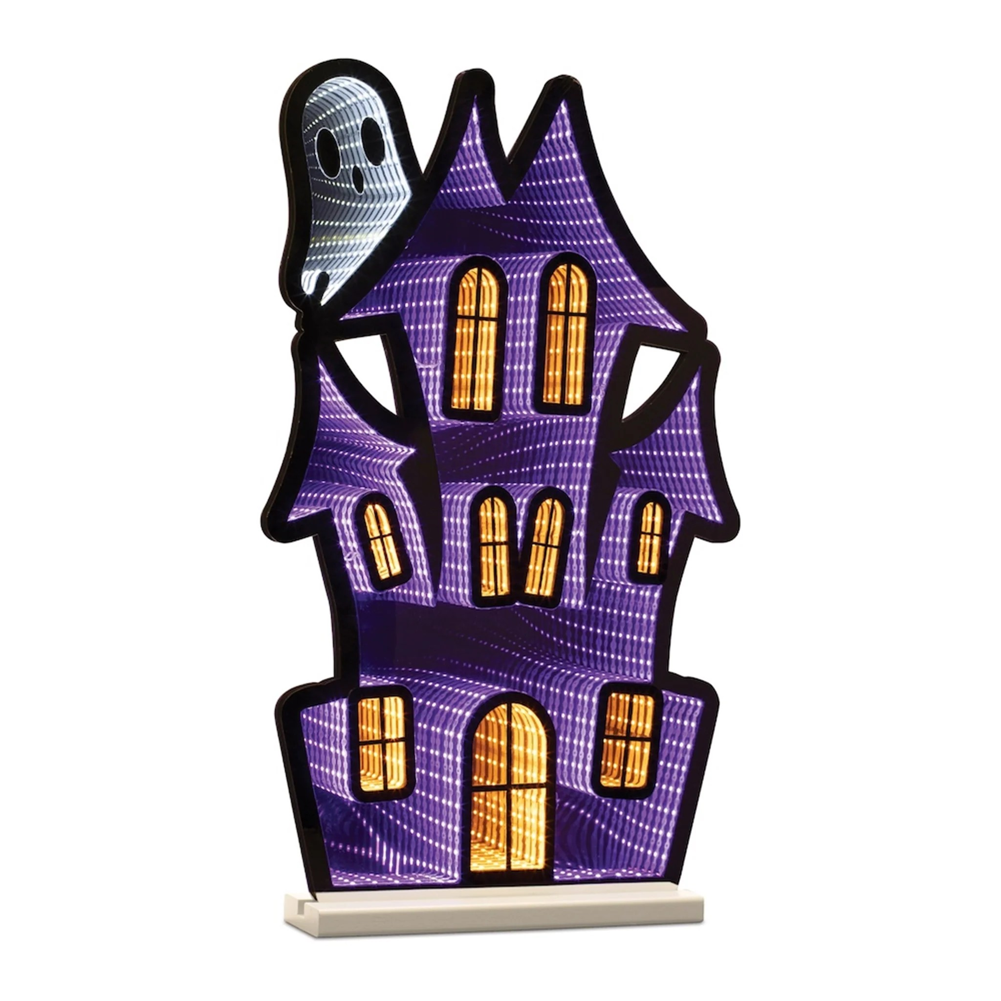 Haunted House with Ghost Infinity Light 23.5"H