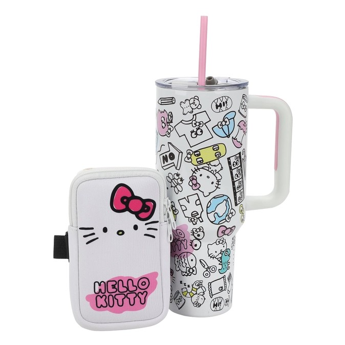 Hello Kitty Stainless Steel Tumbler with Bag Set