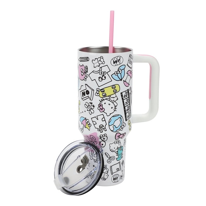 Hello Kitty Stainless Steel Tumbler with Bag Set
