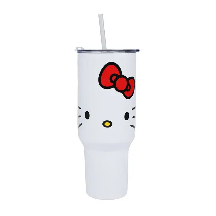 Hello Kitty Stainless Steel Tumbler with Straw and Lid 40oz