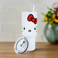 Hello Kitty Stainless Steel Tumbler with Straw and Lid 40oz