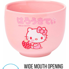 Hello Kitty Strawberry Ramen Bowl with Chopsticks 20 oz