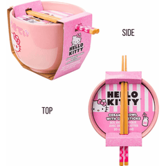 Hello Kitty Strawberry Ramen Bowl with Chopsticks 20 oz