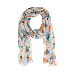 Hummingbird Chiffon Scarf