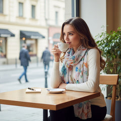 Hummingbird Chiffon Scarf